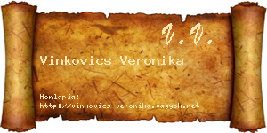 Vinkovics Veronika névjegykártya